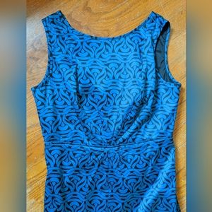 Blue and black dress